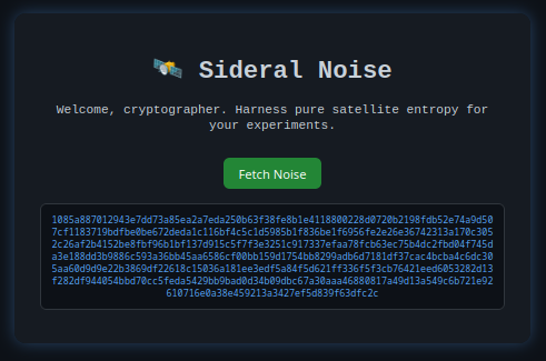 Sideral Noise web service