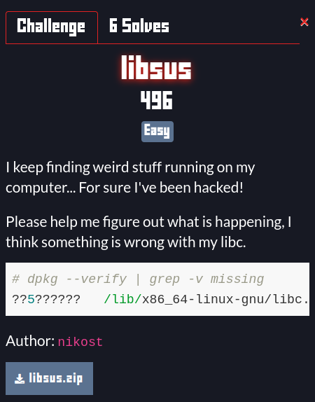 libsus challenge description