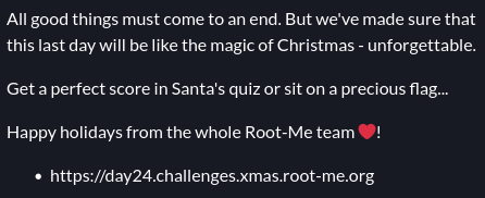 Day 24 - Root-Xmas&rsquo; Quiz